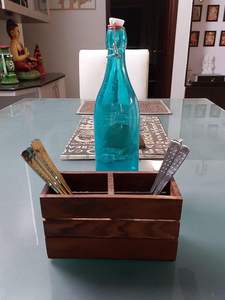 Porte-cuillères en bois classique et élégant à trois niveaux réglable avec finition brillante pour une capacité de rangement accrue Prix de gros - Product Image 4