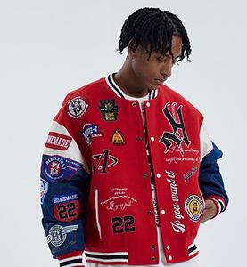 Veste universitaire en laine personnalisée pour hommes avec broderie en chenille, manches en cuir, hiver, veste Letterman de baseball - Product Image 4