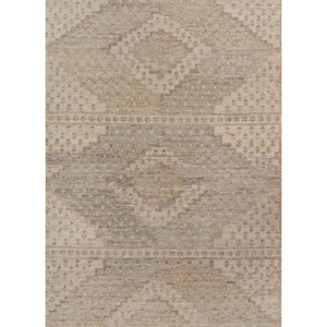 พรมขนสัตว์ทอมือลายเรขาคณิตสีเบจและสีน้ำตาล Someplace in Time สำหรับตกแต่งห้องนั่งเล่นในบ้าน-EA-3107 - Product Image 3