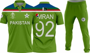 Sublimación personalizada Impresión digital Cricket Uniformes Pakistán Winning Cricket Worldcup Jersey con pantalón - Product Image 3