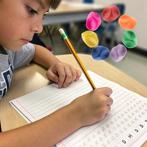 Mềm TPE đa màu bút chì nhỏ Grip Set leos' thương hiệu bút chì điều khiển dạng chữ viết tay tư thế chỉnh thiết bị cho trẻ em - Product Image 6