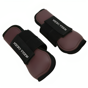 Nouveau 2024 conception équipement d'équitation, bottes de tendon de cheval sautant avant arrière réglable en cuir PU garde de protection botte de tendon - Product Image 5