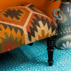 Kilim-alfombra de yute tapizada en tela, banco de madera pura para uso doméstico, para exteriores, sala de estar, diseño directo