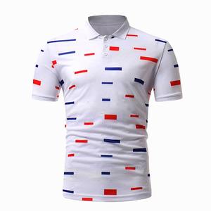 Chemises polo pour hommes de haute qualité à manches courtes, mode estivale, imprimées par sublimation, 100% coton - Product Image 1