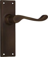 Ensemble de poignées de porte à levier en laiton massif de style victorien, plaque de dos longue, clé squelette, serrure Euro à verrouillage de confidentialité, couleur personnalisable, 192x45mm, boîte carton SADBHI