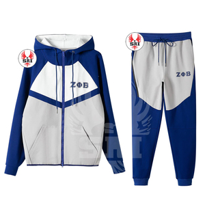 Chándal de Felpa de Algodón para Mujer con Bordado de la Hermandad Zeta Phi Beta |   Traje Deportivo Personalizado Bordado de la Hermandad ZPB para Mujer - Product Image 3
