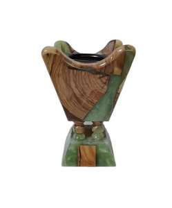 Nuevo Quemador de Incienso Bakhoor de Madera de Acacia y Resina Epoxi 2025, Duradero, Hecho a Mano, Color y Logotipo Personalizables para Fragancia del Hogar - Product Image 1