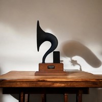 Gramophone multifonctionnel de luxe, haut-parleur passif, amplificateur acoustique, design rétro - Logo personnalisable, décoration intérieure unique, incroyable