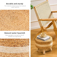 Jacinthe d'eau Pouf rond Patio Repose-pieds Décoration de la maison Matériaux naturels Écologique Fabriqué au Vietnam Durable Vente en gros