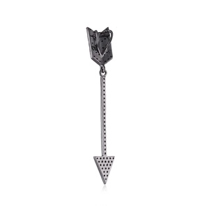 Oxidado 925 Plata Pave diamante flecha encanto colgante hecho a mano joyería fina venta al por mayor regalo de cumpleaños colgante - Product Image 2