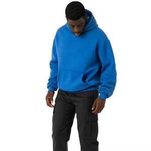Sweat à capuche 100% coton pour hommes de haute qualité saison d'hiver matériau polaire avec logo avant à capuche technique brodé - Product Image 5