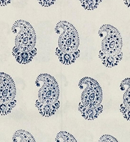 Ensemble de draps en coton biologique de qualité supérieure imprimé à la main en style bohème indien avec motif paisley bleu, écologique, 200 fils, taille super king
