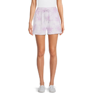 Shorts de sport pour femmes, respirants, imprimés, en molleton, taille haute, coupe ajustée, avec des fleurs - Vente en gros - Product Image 2
