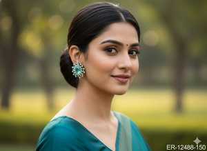 À la mode Noir Rhodium Polonais Fantaisie Conception CZ AD Pierre Boucles D'oreilles Tops Élégant Américain Diamant Partie Porter Des Bijoux pour Les Femmes - Product Image 3