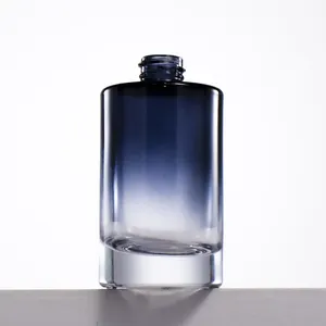Flacone di profumo vuoto in vetro trasparente riutilizzabile di alta qualità da 30ml di lusso con Spray e tappo