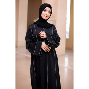 FABRICANTE DE ABAYA PERSONALIZADO DE TALLA GRANDE ABAYA MODERNO ABAYA ESTILO ÁRABE Y ASIÁTICO DISEÑOS OEM ODM SERVICIO DISPONIBLE MOQ BAJO - Product Image 4