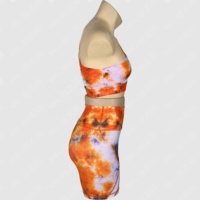 Conjunto Deportivo de Yoga de 2 Piezas para Mujer, Estilo Nuevo y Personalizado de Blaze Fight Wear, Ligero, Elástico en 4 Direcciones, Pantalones Cortos Ajustados de Cintura Alta