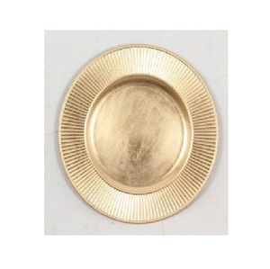 Gold <b>Charger</b> <b>Plate</b> Custom Design Wedding Dinnerware Serving Large Display Round <b>Plate</b> Dish <b>Charger</b> <b>Plate</b> Food Safe Quality - Product Image 1