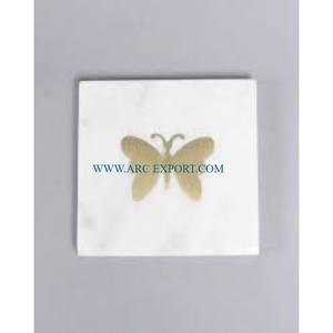 Lot de 4 sous-verres attrayants fantaisie Table de maison sous-verres décoratifs en marbre faits à la main classique dessus de table tapis de cuisine et tampons d'approvisionnement - Product Image 6