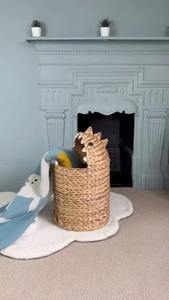 Panier de rangement en jacinthe d'eau pour enfants, panier de rangement fait à la main, vente en gros, écologique, fabriqué au Vietnam - Product Image 5