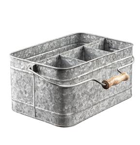 แคดดี้เครื่องใช้บนโต๊ะอาหารโลหะที่เสร็จแล้วตอกสามช่องสำหรับการจัดระเบียบเครื่องใช้ในครัวง่ายต่อการพกพาสำหรับเครื่องใช้บนโต๊ะอาหาร - Product Image 5