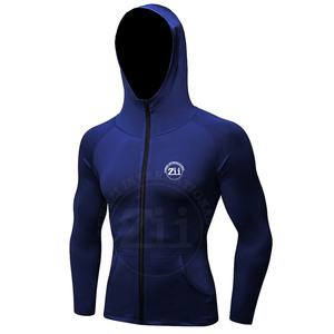 Sweat-shirts de compression surdimensionnés pour hommes en polyester et élasthanne - Respirants, légers, à manches longues, service OEM personnalisé - Product Image 1