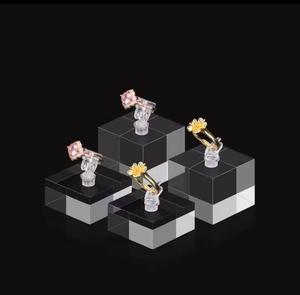 Premium acrílico cuadrado pulido rectángulo pantalla bloque soporte elegante anillo joyería presentación para venta al por menor moderna Personal - Product Image 6