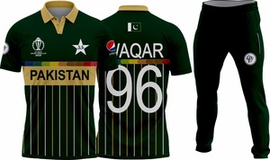 Sublimación personalizada Impresión digital Cricket Uniformes Pakistán Winning Cricket Worldcup Jersey con pantalón - Product Image 3