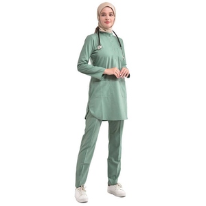 Uniforme Médico Musulmán Personalizado de Corte Ajustado, Ropa de Enfermería Transpirable con Pantalones Rectos para Hospitales - Product Image 4