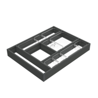 Organizador de Cajones de Aluminio Emuca España Modelo 3021935 Gris Antracita 450x500