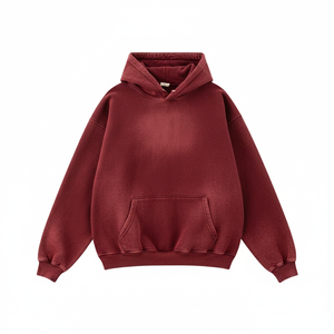 Sudadera con Capucha Extra Grande de Invierno Personalizada, Lavada al Ácido, 100% Algodón, Gruesa, 450 g/m², Felpa, Estilo Urbano Vintage, Unisex para Hombre - Product Image 4