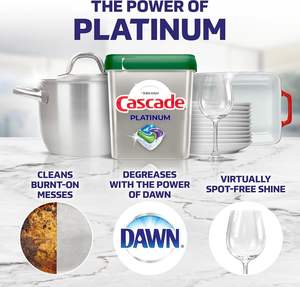 Cápsulas de detergente para lavavajillas Cascade Platinum Plus ActionPacs, aroma fresco, paquete de 14 - Product Image 6