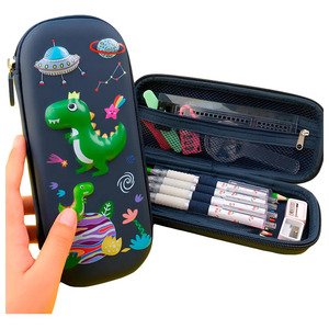 Trousse à crayons portable pour l'école, motif dinosaure uni - Couleurs assorties - Product Image 1