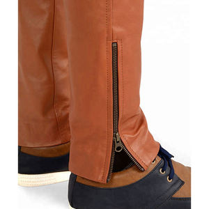 กางเกงหนังแท้ผู้ชายสั่งตัดได้ ปรับแต่งได้เต็มที่ ทำจากหนังแกะและหนัง PU  ขนาดสั่งทำพิเศษ กางเกงหนังขายาว - Product Image 3