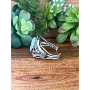 Bob Becenti Golden Hill's Fashion <b>Cuff</b> <b>Bracelet</b> Turquoise & Sterling <b>Silver</b> - Product Image 4