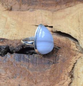 925 Sterling Silver <b>Rings</b> Blue Lace Agate Girls Fashion <b>Statement</b> <b>Rings</b> <b>for</b> <b>Women</b> Blue Lace Agate Jewelry Handmade <b>Rings</b> Jewelry - Product Image 3
