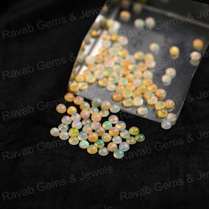 Cabochon de haute qualité 12x12mm, quartz éthiopien noir multi-feu naturel, composite cuivre, fabrication de bijoux - Pierre précieuse en vrac - Product Image 4