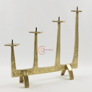 Modern Decoration Event & Party Lights Candelabra Home Gold Plated Brass Unique Candle Jar High Quality Home Restaurants Decor - Product Image 2