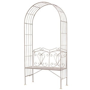 Pergola in metallo Arbor Wedding Arch Outdoor Flower Garden Arch traliccio Garden Iron Arbor con posti a sedere - Product Image 6