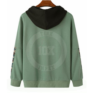 Mode tenue à la mode nouveau Design manches longues coton mélangé sweats à capuche décontractés Slim Fit solide couleur unie hommes sweats à capuche décontractés - Product Image 2