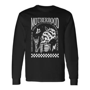 T-shirt a maniche lunghe Skull Motherhood Some Days I Rock IT Some Days IT Rocks Me Prodotto promozionale - Product Image 1