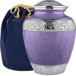 Design de fleur commémoratif crémation métal rose urne pour cendres humaines urne funérailles pour adultes hommes femmes cendres - Product Image 6