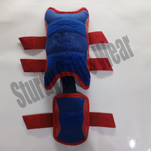 ไม้ตีเบสบอลสำหรับผู้ใหญ่ที่ป้องกันหน้าแข้งทำจากวัสดุ PU ตัวป้องกันขาแบบยืดหยุ่นปรับได้อุปกรณ์กีฬาสีดำ/ ขาวขายส่ง - Product Image 2