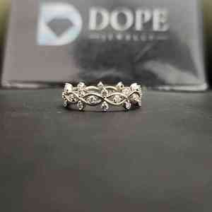 Bague de fiançailles tendance et adorable en argent sterling 925 et acier inoxydable avec pierre naturelle pour la journée de fiançailles - Product Image 5