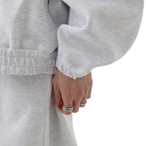 Boxy Sweats à capuche zippés surdimensionnés de haute qualité 380 g/m² de poids lourd 100% coton Sweats à capuche personnalisés imprimés bouffants avec fermeture éclair - Product Image 3