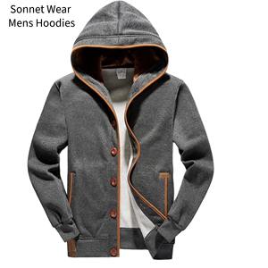 Veste d'hiver pour homme à manches longues fines avec poche, effet délavé, fermeture éclair, capuche - Product Image 5