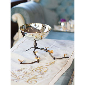 Cuenco decorativo de latón dorado de lujo elegante hecho a mano centro de mesa acento para sala de estar comedor decoración del hogar - Product Image 6