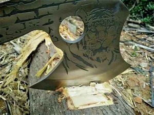 ขวานแกะสลักลายเสือเกรดอุตสาหกรรม - Product Image 2
