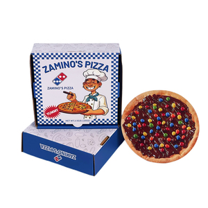 Stock Digital Printed Chocolate <b>Pizza</b> Shaped Mylar Bag 3.5g Matte Chocolate Flavored Unique Shape Packaging With <b>Box</b> - Product Image 3