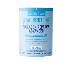 Poudre de collagène Vital Proteins Advanced avec acide hyaluronique et vitamine C, 20 oz de protéines de collagène, sans saveur, 27 portions - Product Image 1